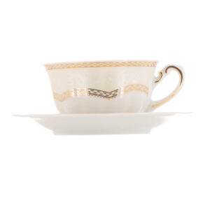 Sofia set 6 cesti din portelan, pentru ceai/cafea, (12 piese/set- cana+farfuriuta) 220ml